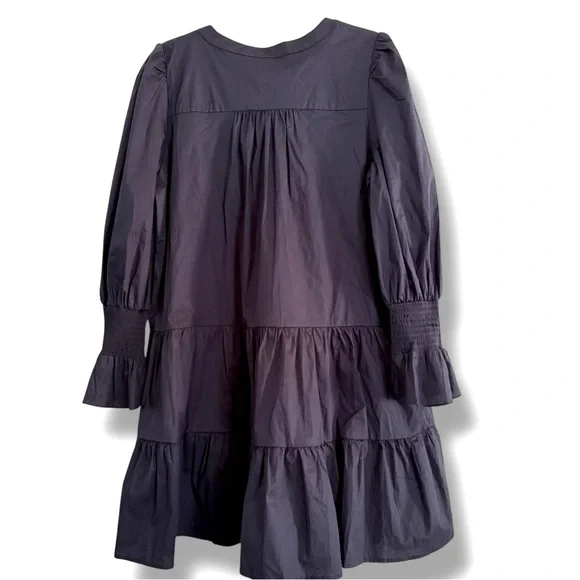 Tuckernuck POMANDER PLACE Navy Cotton Poplin Kenzo Dress Size Large - Picture 5 of 8